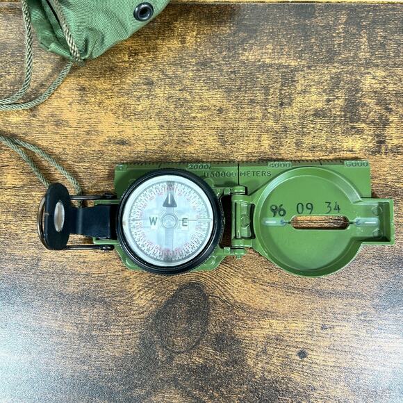 USGI Cammenga Model 3H Compass ODG + Pouch Military Issue - Picture 3 of 14